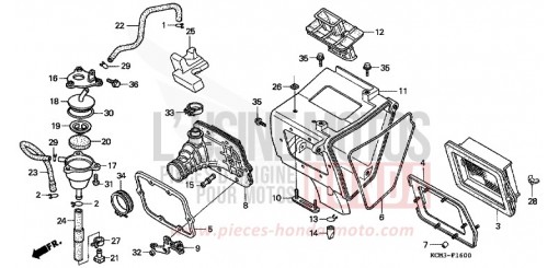AIR CLEANER XLR125RW de 1998